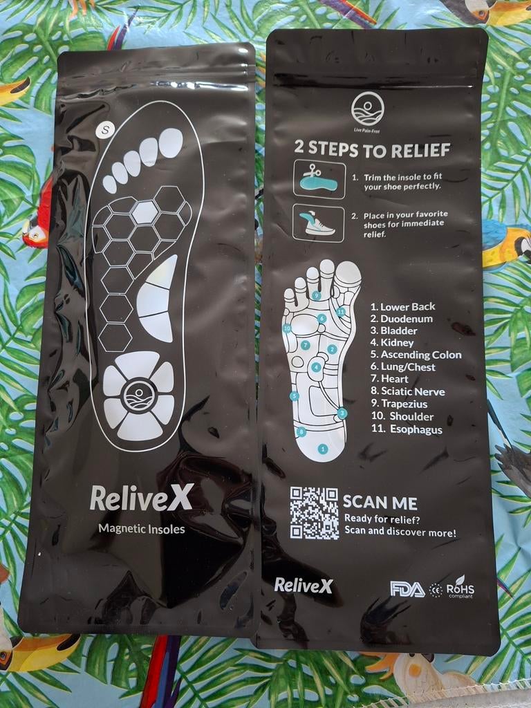 ReliveX Magnetische Inlegzolen - Maat S, Ophalen of Verzenden, Nieuw, Overige typen
