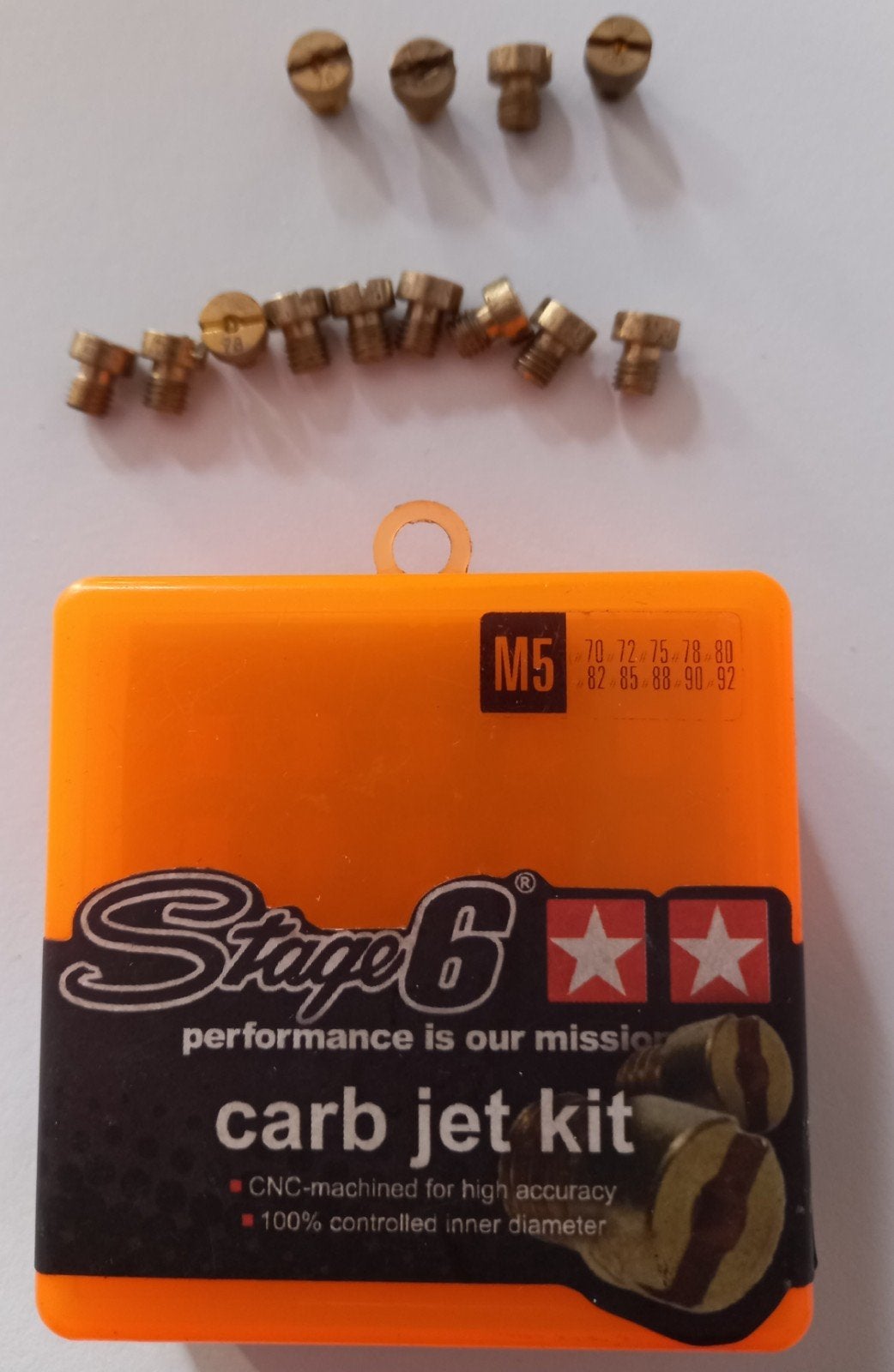 Stage6 Hoofdsproeierset M5 Dell'Orto (70-92), Ophalen of Verzenden, Gebruikt, Carburateur, Overige merken