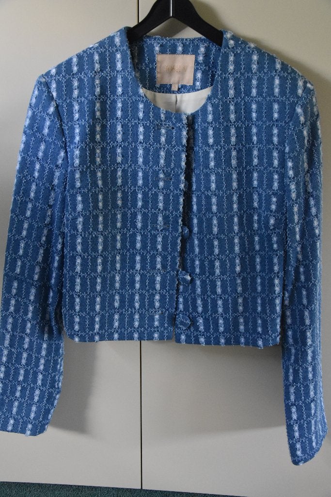 Josh V: Cropped blazer maat S, Kleding | Dames, Blauw, Nieuw, Ophalen of Verzenden, Jasje