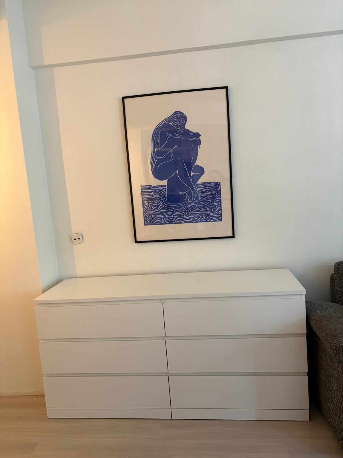 Ikea malm ladekast, Zo goed als nieuw, 3 of 4 laden, Minder dan 100 cm, 25 tot 50 cm