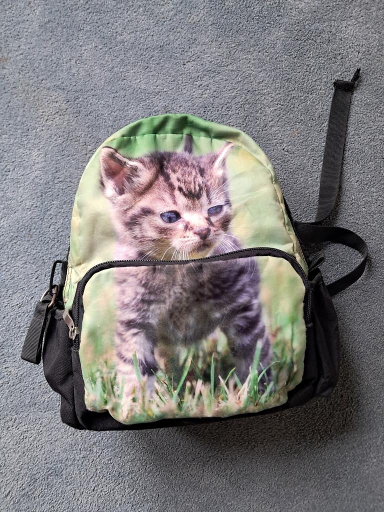Rugzak met poes en super degelijke rits, Ophalen of Verzenden, Overige merken