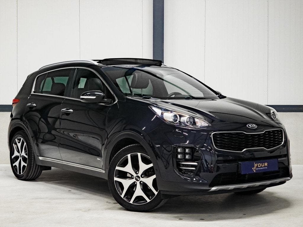 Kia Sportage 1.6 T-GDI 4WD GT-Line | Pano | JBL | Ventilatie, Auto's, Kia, Gebruikt, Zwart, Leder, Bedrijf