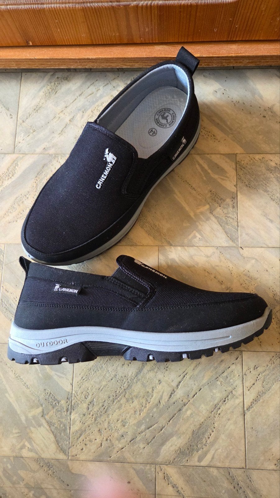 CANEMON Outdoor instappers maat 44 slip ins, Kleding | Heren, Schoenen, Zo goed als nieuw, Loafers, Zwart, Ophalen of Verzenden