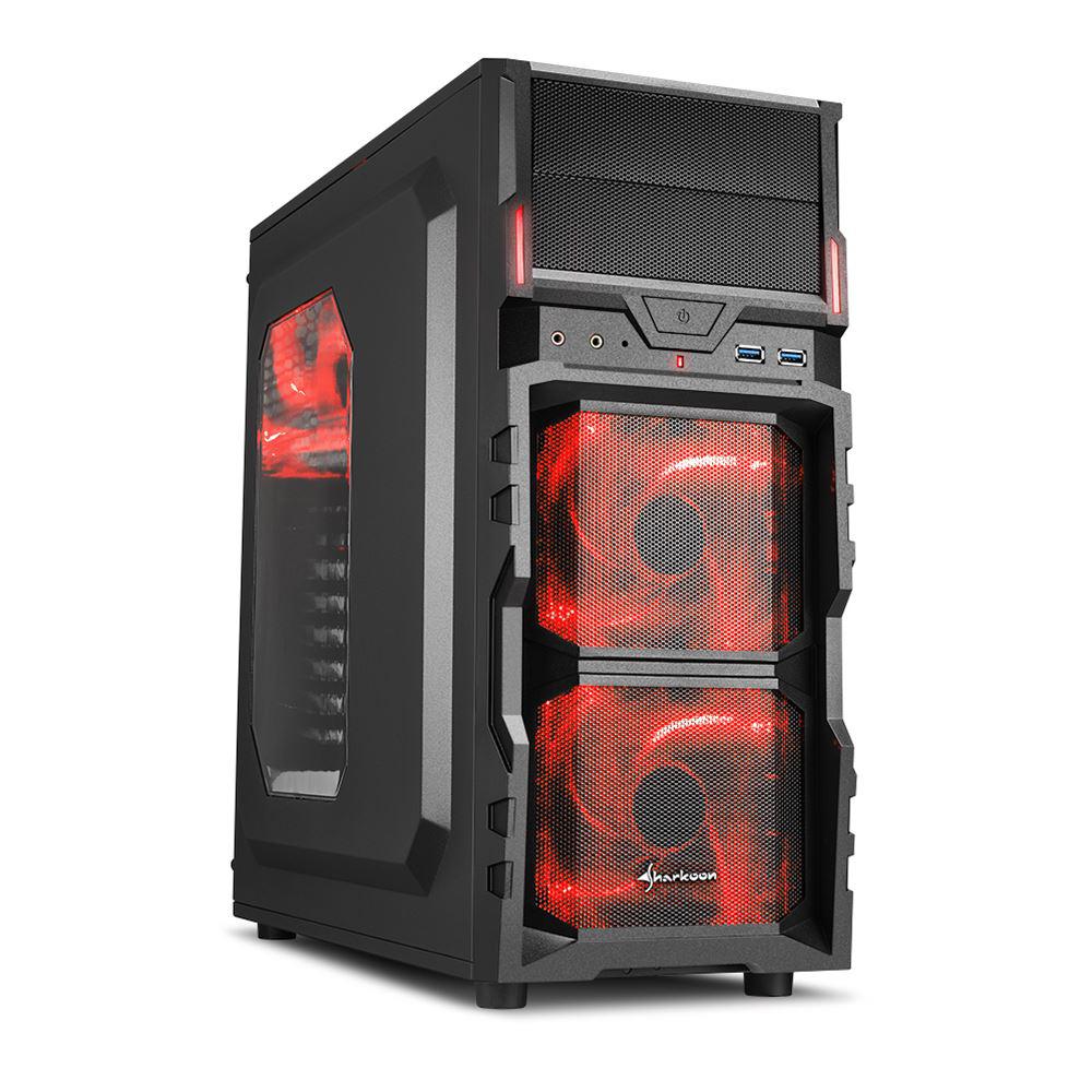 Sharkoon VG5-W RED - Gratis ophalen!, Computers en Software, Computerbehuizingen, Ophalen of Verzenden, Gebruikt