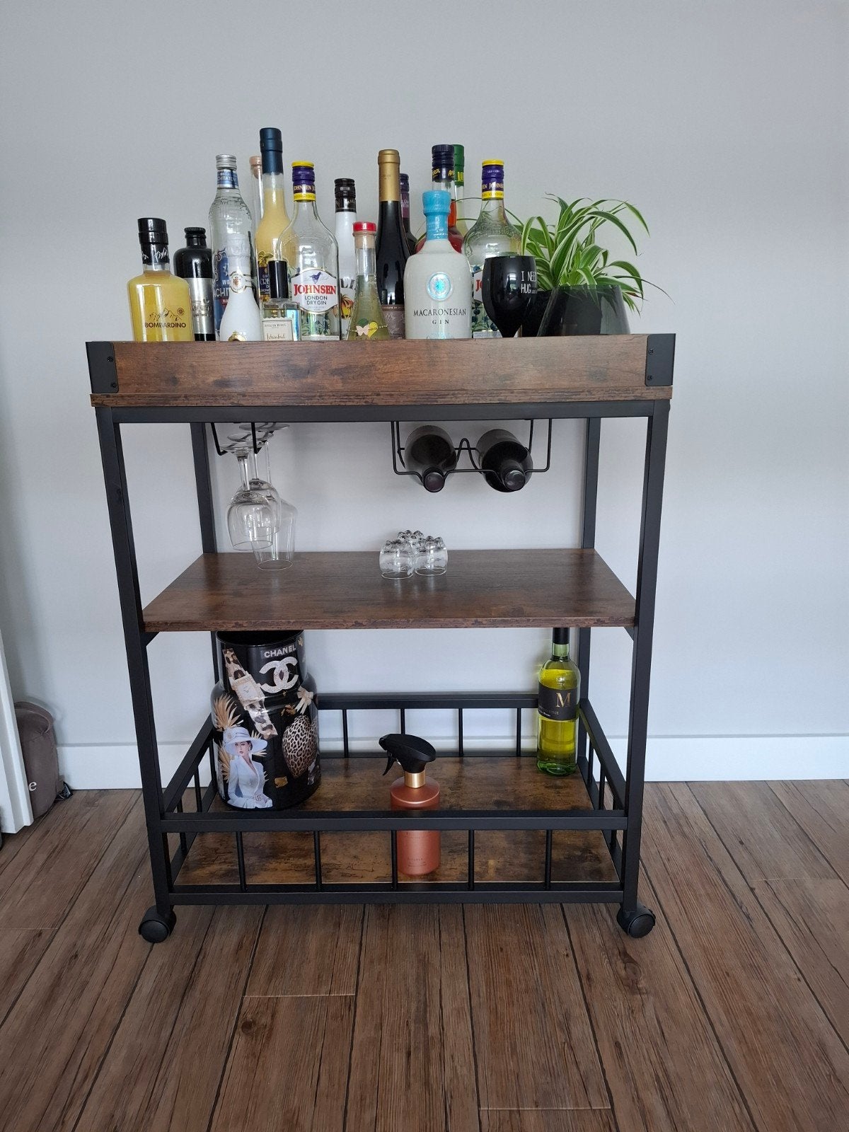 Industriële serveerwagen/barcart met wielen, Ophalen