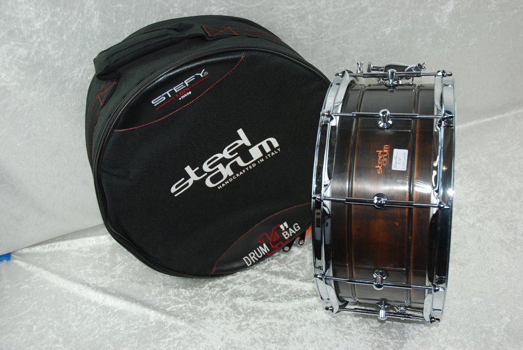 NIEUW!  Steeldrum Copper vintage patina met tas  14x6,5 inch, Muziek en Instrumenten, ., Drums of Percussie, Nieuw, Ophalen of Verzenden