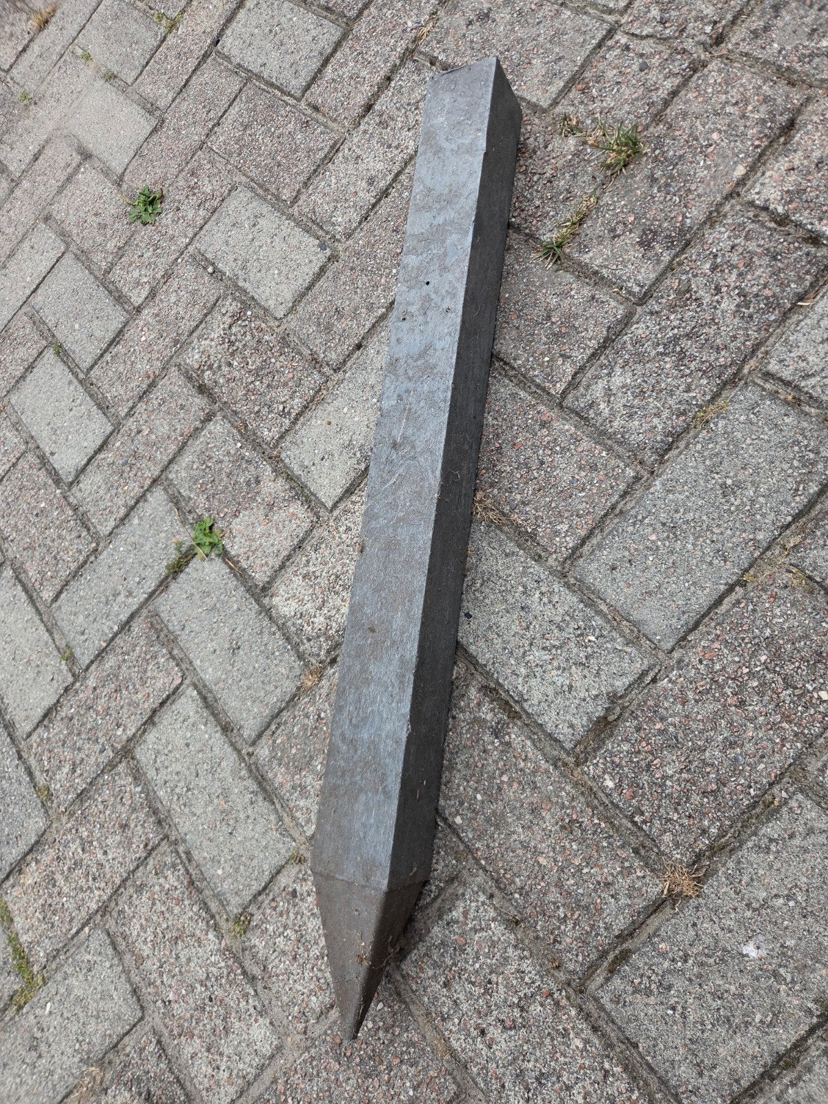 Kunststof paal met punt - 80 cm, Tuin en Terras, Palen, Balken en Planken, Ophalen, Gebruikt, Minder dan 180 cm, Palen