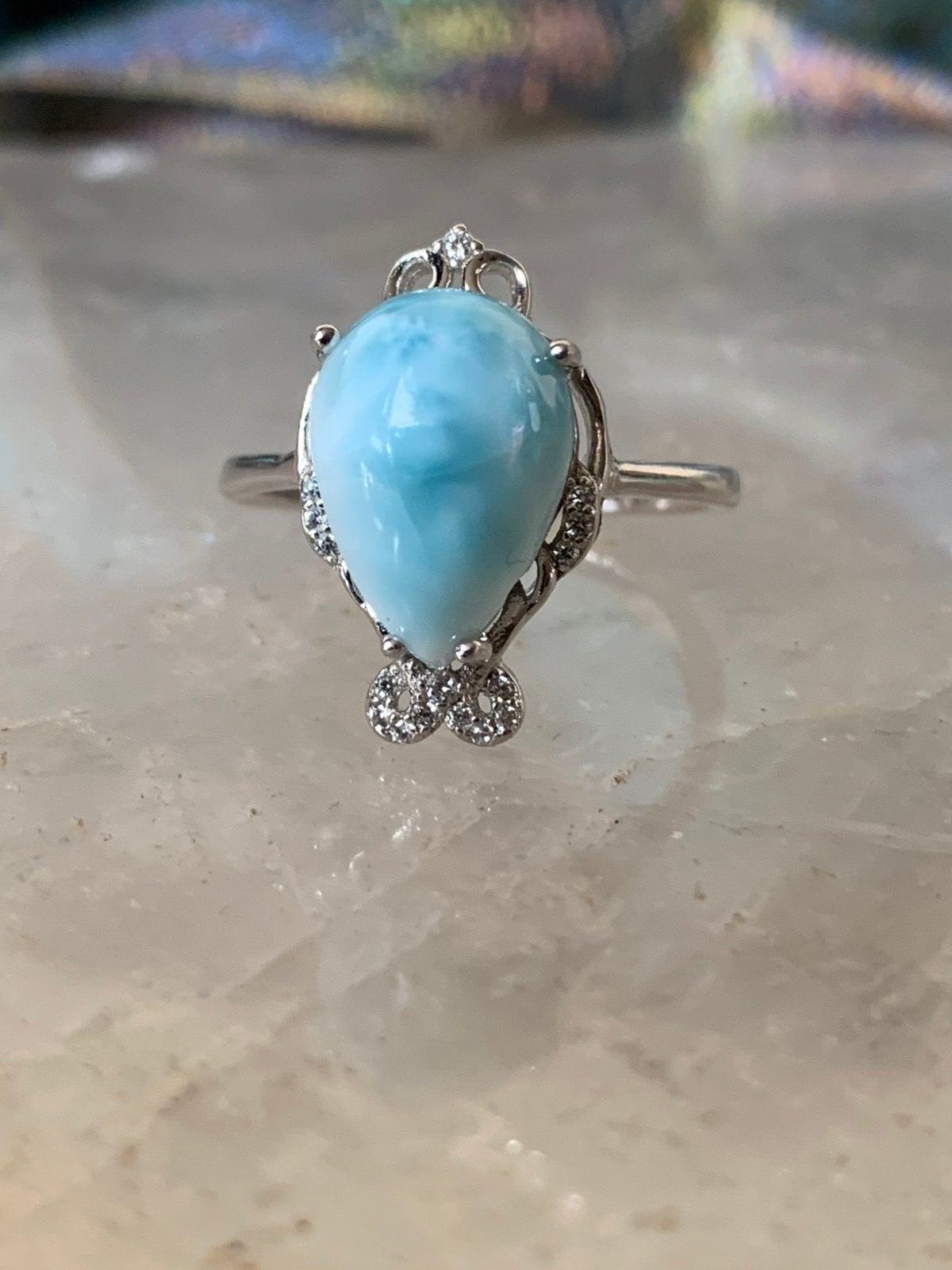 Larimar beschermt geluk intuïtie vertrouwen transformatie, 18 tot 19, Blauw, Magnolia11, Nieuw