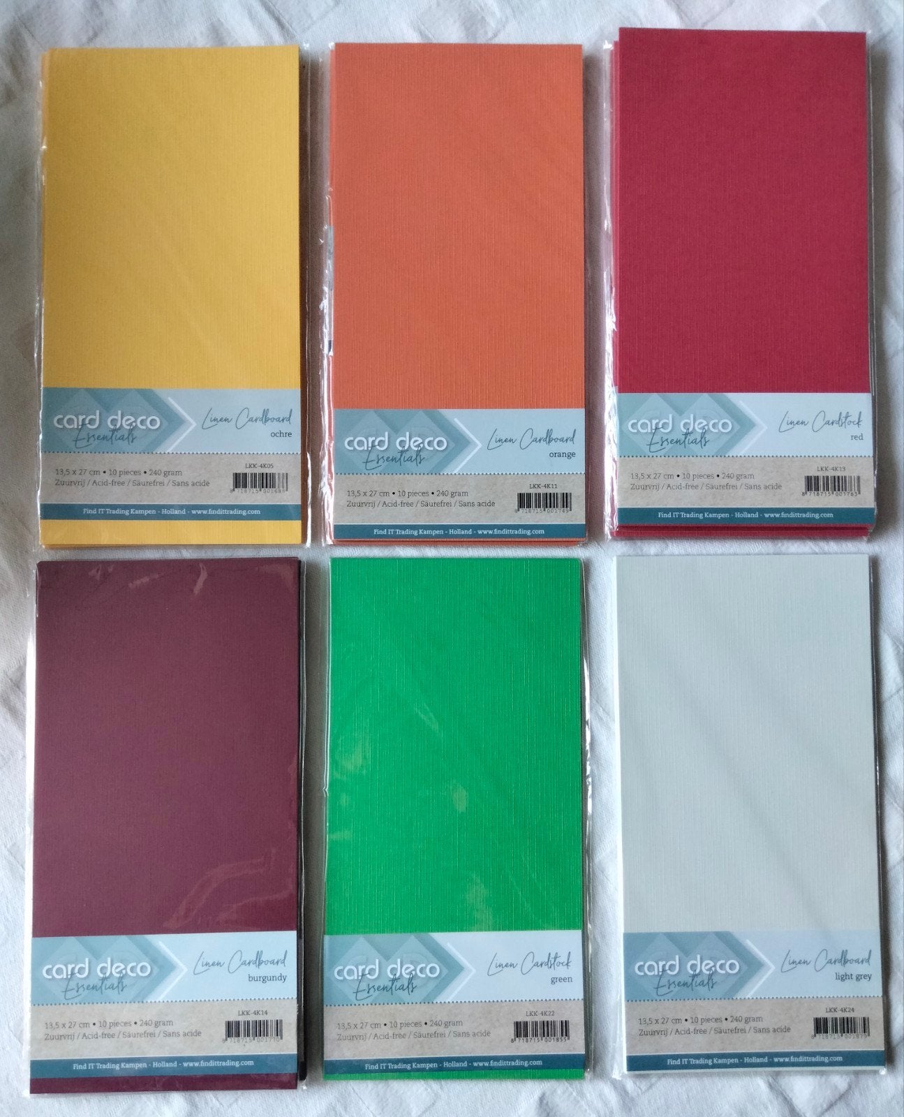 Card Deco Essentials linnen karton, veel kleuren, nieuw, Ophalen of Verzenden, Nieuw, Overige thema's, Overige typen