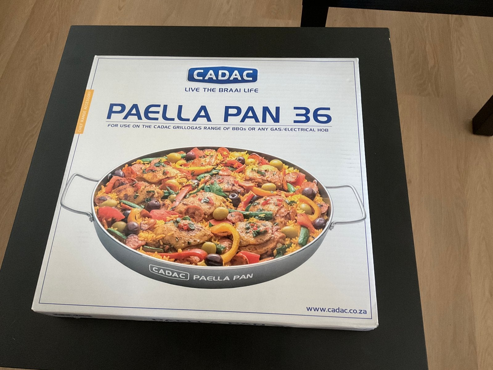 Skottelbraai Paella pan 36 cm, Tuin en Terras, Gasbarbecues, Ophalen, Zo goed als nieuw