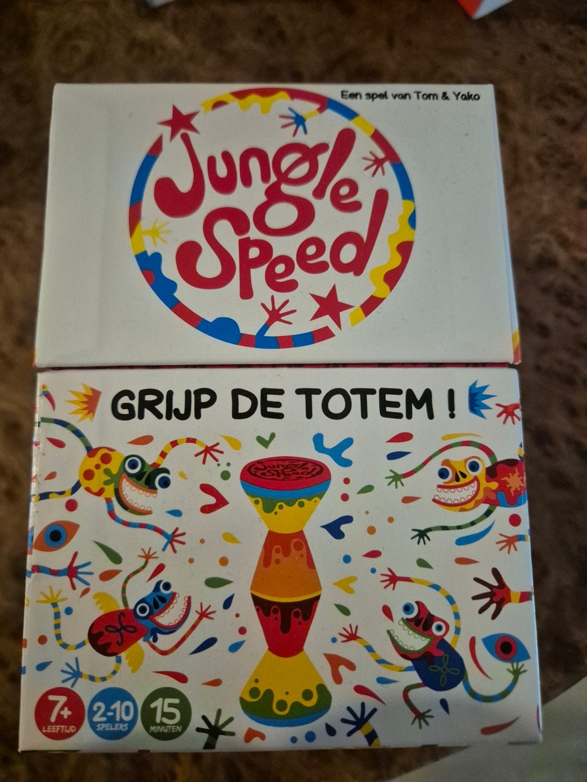 Jungle Speed:Grijp de Totem! Snel kaartspel voor 2-10 speler, Een of twee spelers, Ophalen of Verzenden, Zo goed als nieuw, Asmodee