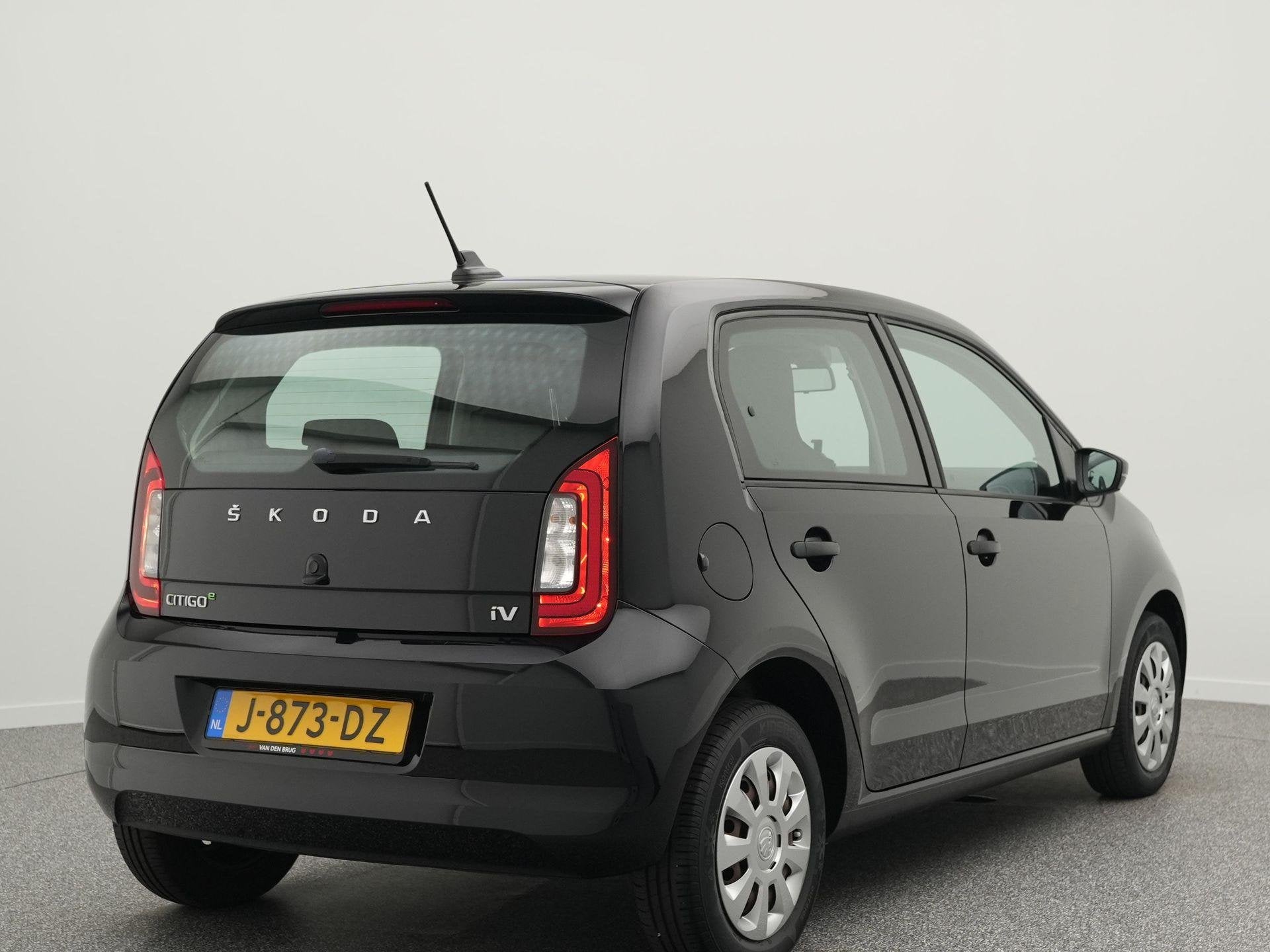 Skoda Citigo e-iV EV Ambition | Climate control | Elektrisch, Auto's, 83 pk, Stof, Zwart, Zwart