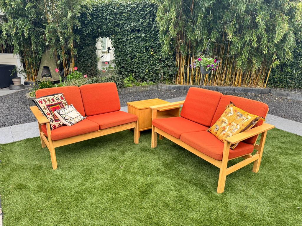 Deens design lounge set - Fredericia Stolefabrik - Søren Hol, Huis en Inrichting, Ophalen, Gebruikt, 150 tot 200 cm, Tweepersoons