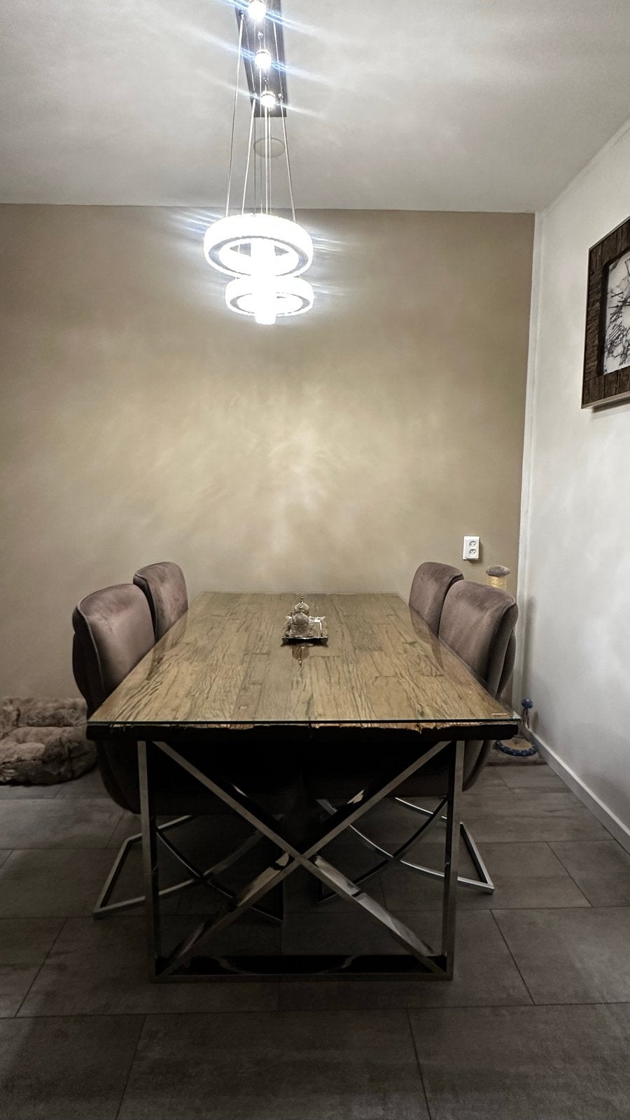 Richmond eettafel met 4 stoelen, Huis en Inrichting, Tafels | Eettafels, Ophalen, 100 tot 150 cm, 50 tot 100 cm, Zo goed als nieuw