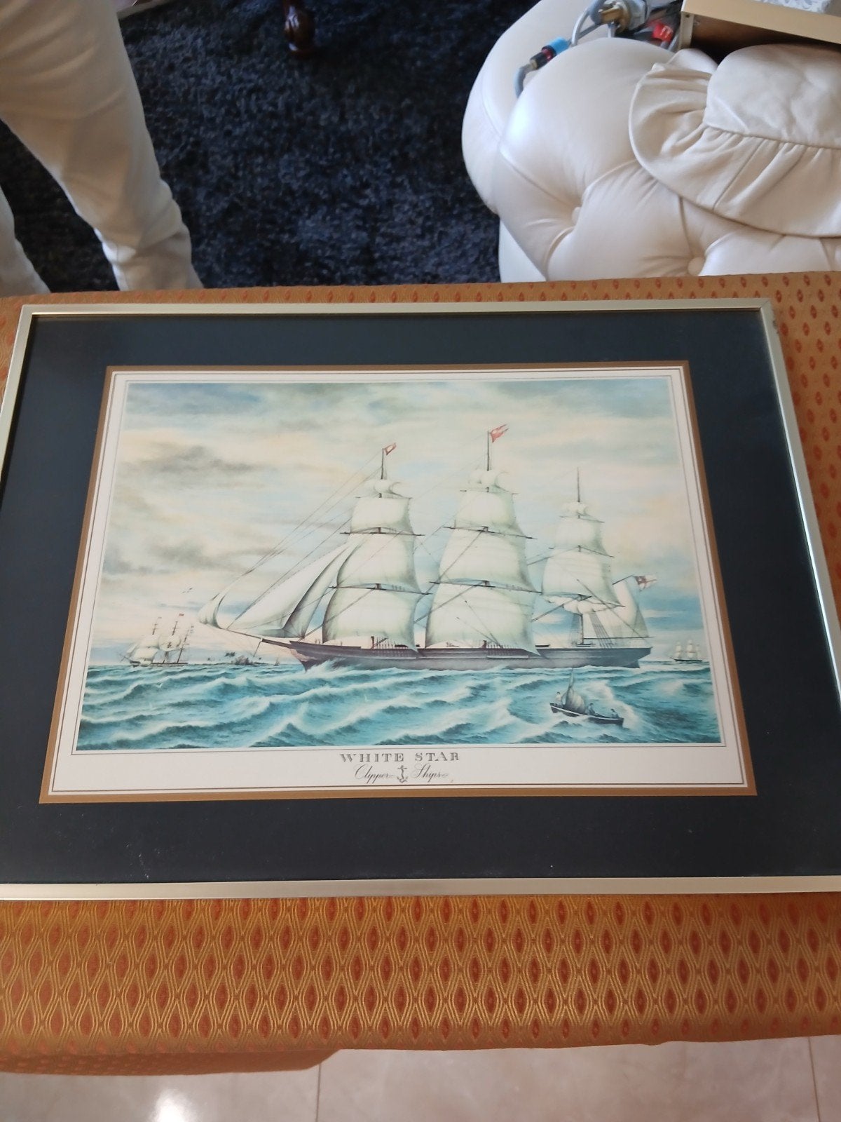 Ingelijste print 'White Star Clipper Ships', Ophalen