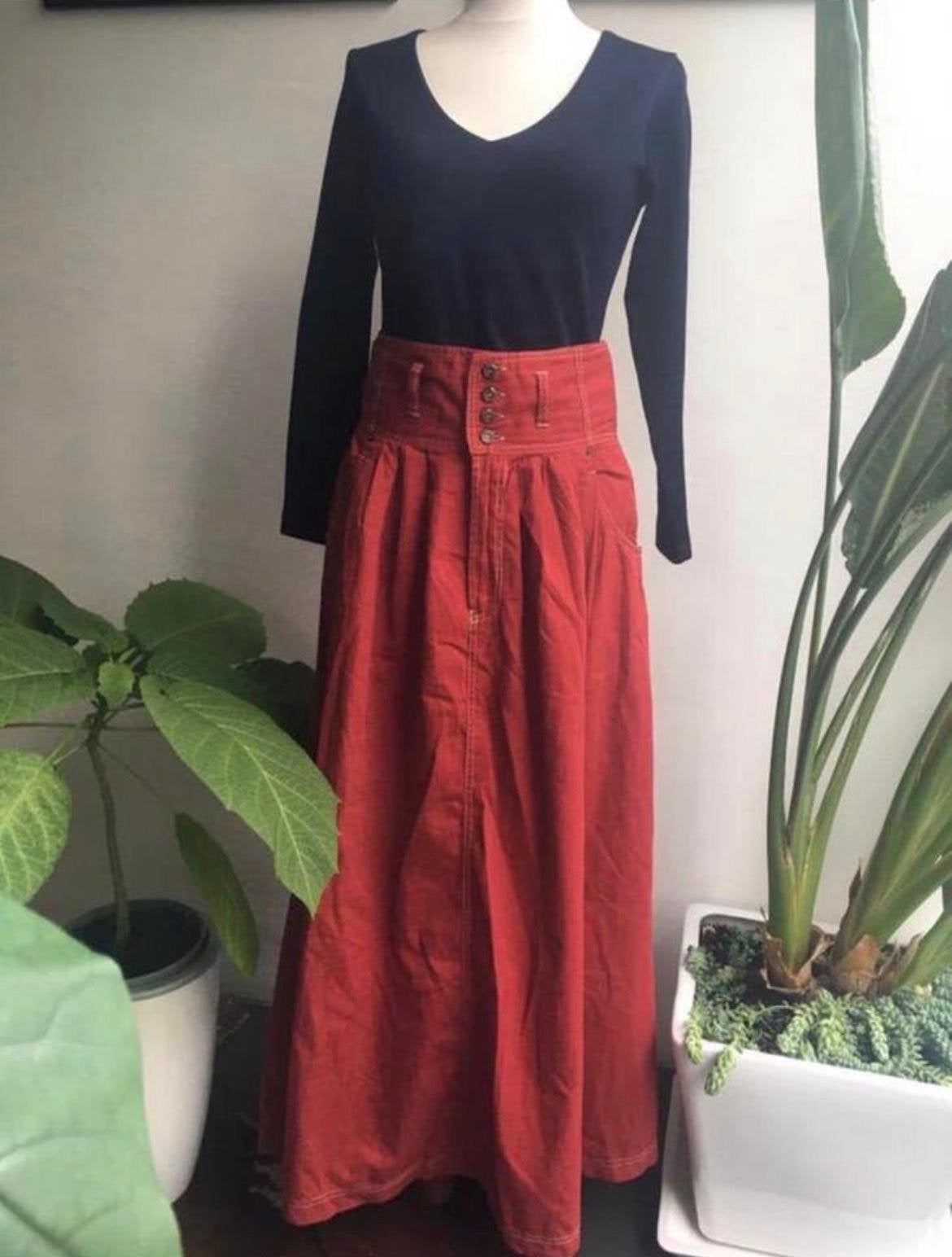Mooie DIDI Lange Rode Katoenen Rok Maat 38, Kleding | Dames, Maat 38/40 (M), Ophalen of Verzenden, Zo goed als nieuw, Rood