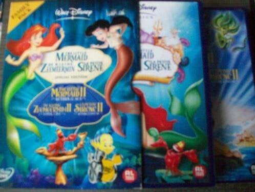 Walt Disney Family Pack De Kleine Zeemeermin 1 en 2 z.g.a.n., Cd's en Dvd's, Tekenfilm, Verzenden, Nederlands, Nederlands