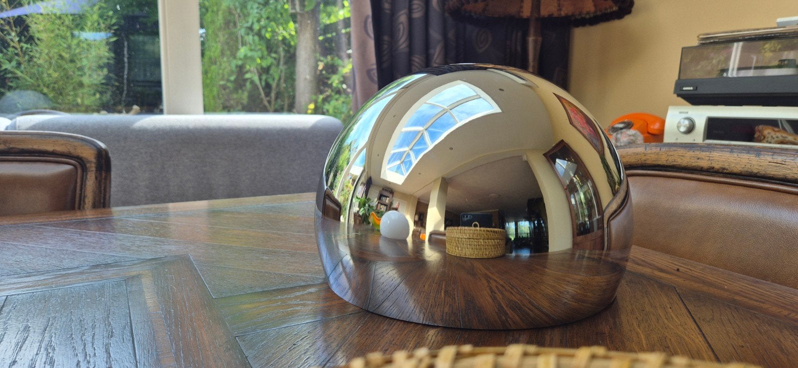 Ufo Mushroom Space Age Lampenkap - Glanzend Chroom, Metaal, Overige typen, Rond, Ophalen of Verzenden