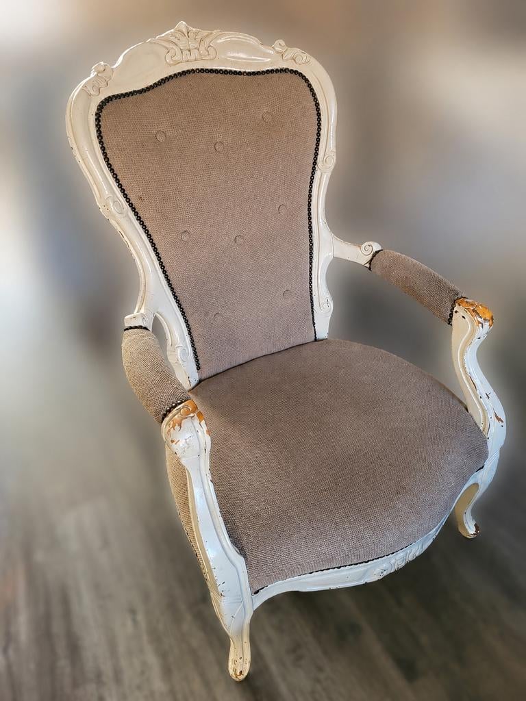 Brocante stoel, Antiek en Kunst, Antiek | Meubels | Stoelen en Banken, Ophalen of Verzenden
