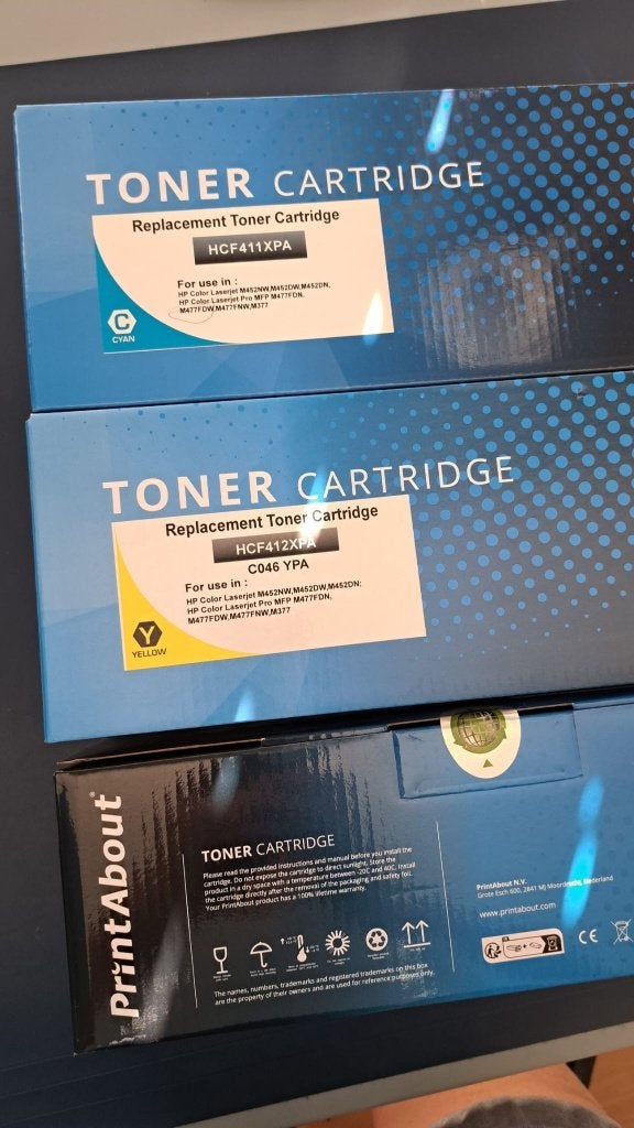 HP toner cartridges HCF411XPA, HCF412XPA en HCF413XPA, Ophalen, Nieuw, Toner, Hp