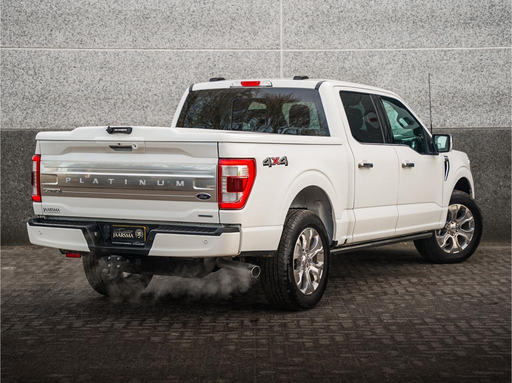 Ford F150 Platinum CrewCab 3.5L EcoBoost |Cover op laadbak |, Auto's, Automaat, 2376 kg, F-150, Wit