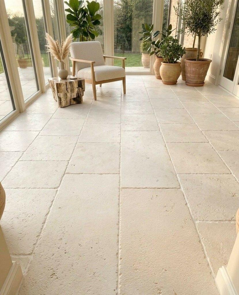 Bourgondische dallen vloer Calcaire de Bourgogne, Ophalen of Verzenden, Nieuw, 75 m² of meer, Overige typen