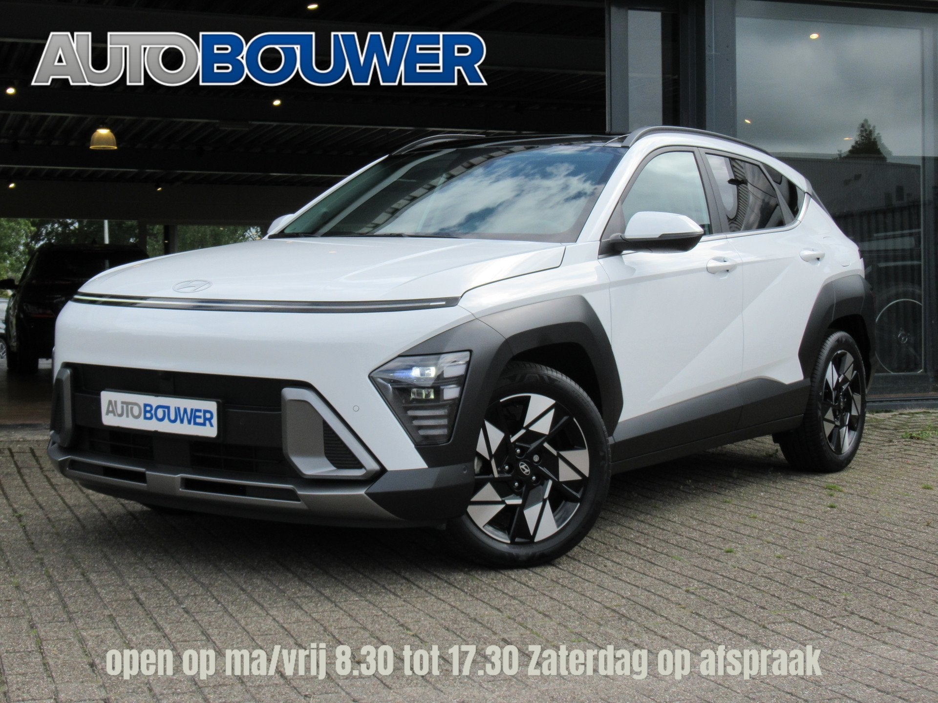 Hyundai KONA 1.6 GDI HEV Premium Sky 1e eigen | luxste uitv, Auto's, Dealer onderhouden, Gebruikt, Wit, Bedrijf