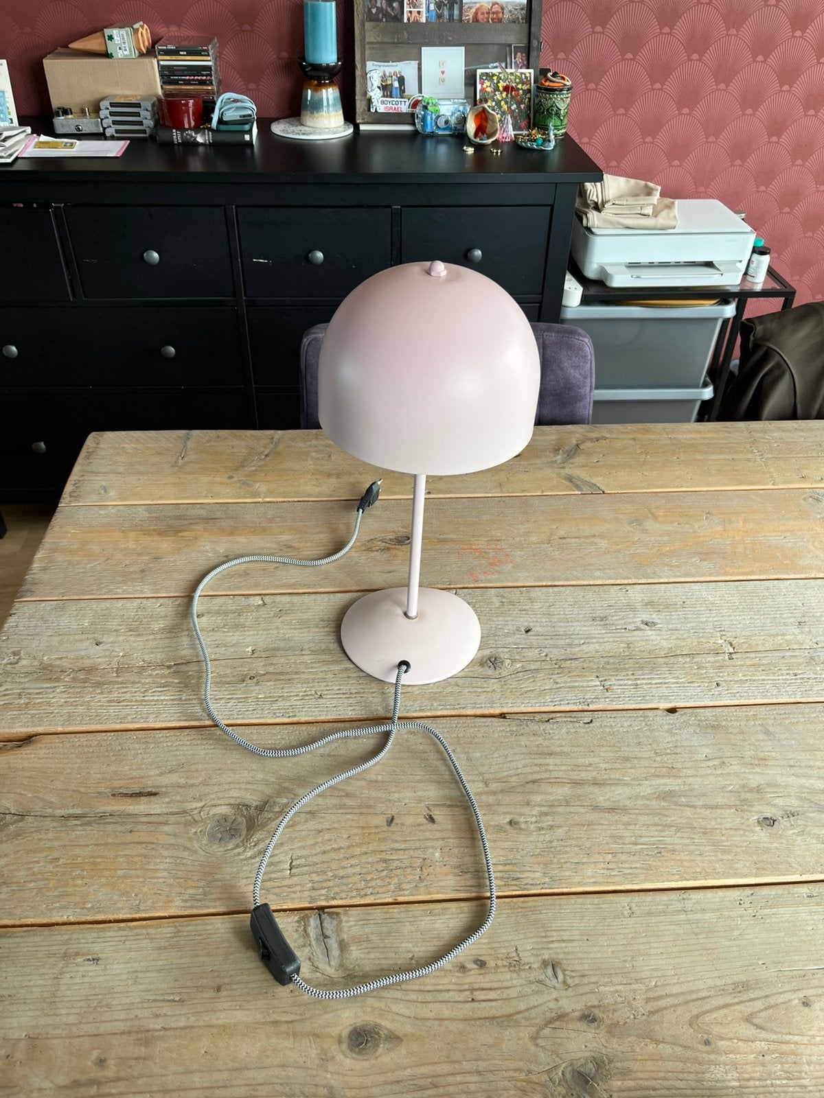 Roze tafel lamp (Karwei), Roze, Ophalen of Verzenden, Zo goed als nieuw, Overige merken