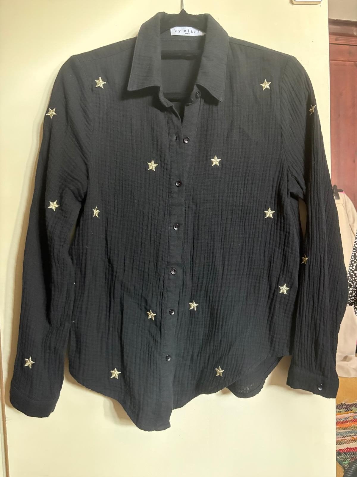 By Clara blouse zwart/goud maat S, Zwart, Ophalen of Verzenden, Zo goed als nieuw, Maat 36 (S)