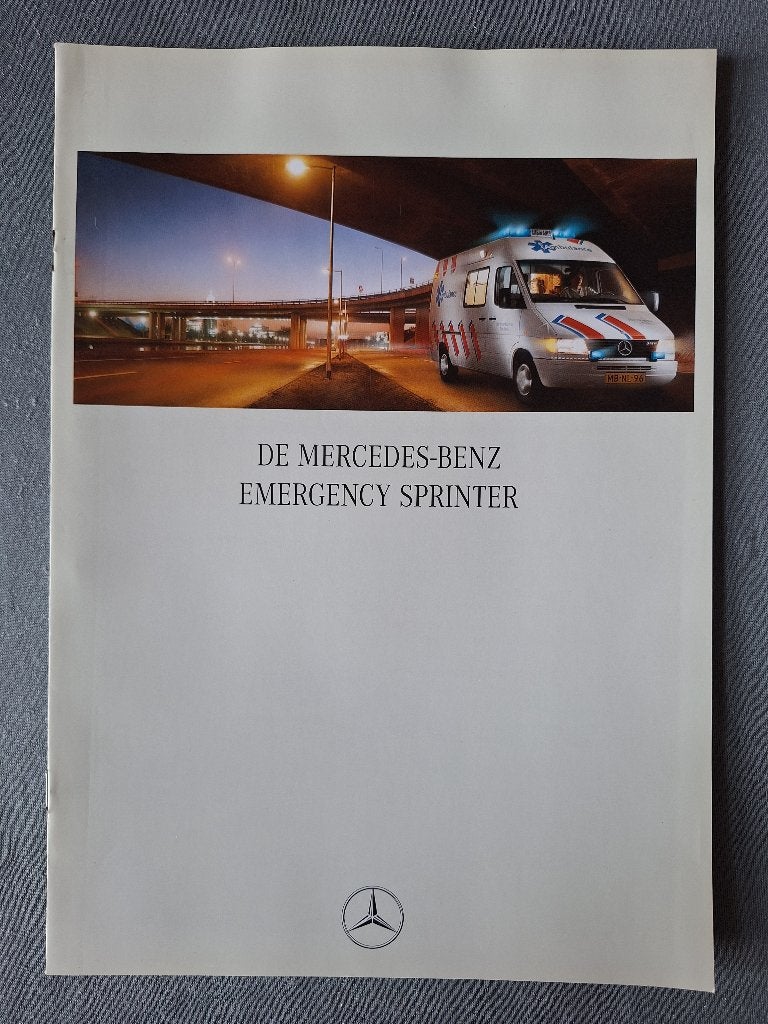 Brochure MERCEDES-BENZ Emergency Sprinter - 1996 NL, Verzenden, Zo goed als nieuw, Mercedes