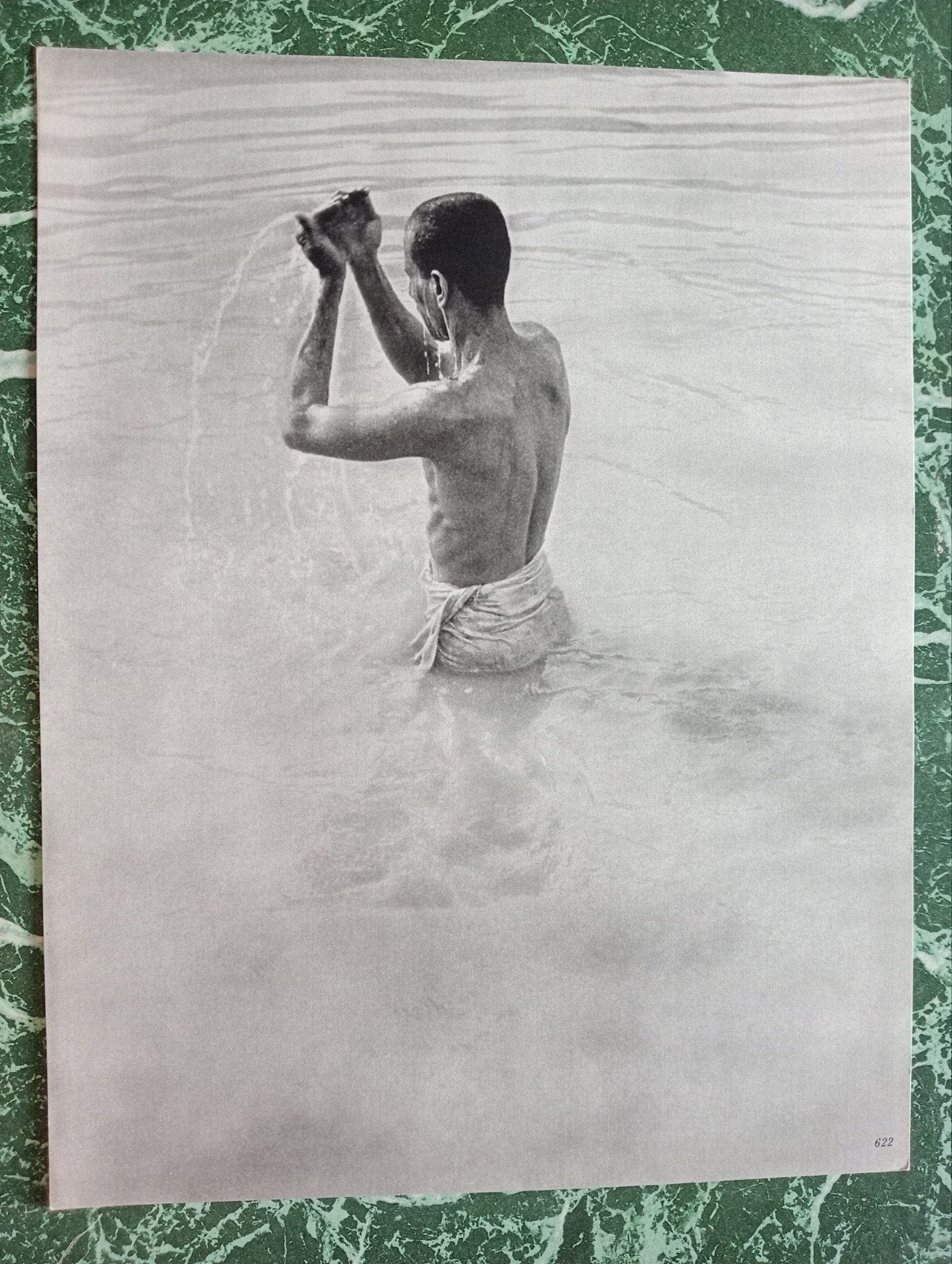 Edouard Boubat "Bain de mer au soleil couchant, Madras", Ophalen of Verzenden, 1960 tot 1980, Overige onderwerpen