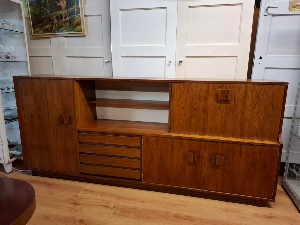 Vintage Topform lowboard dressoir teak kast wandkast, Ophalen, Met deur(en), Niet van toepassing, Zo goed als nieuw