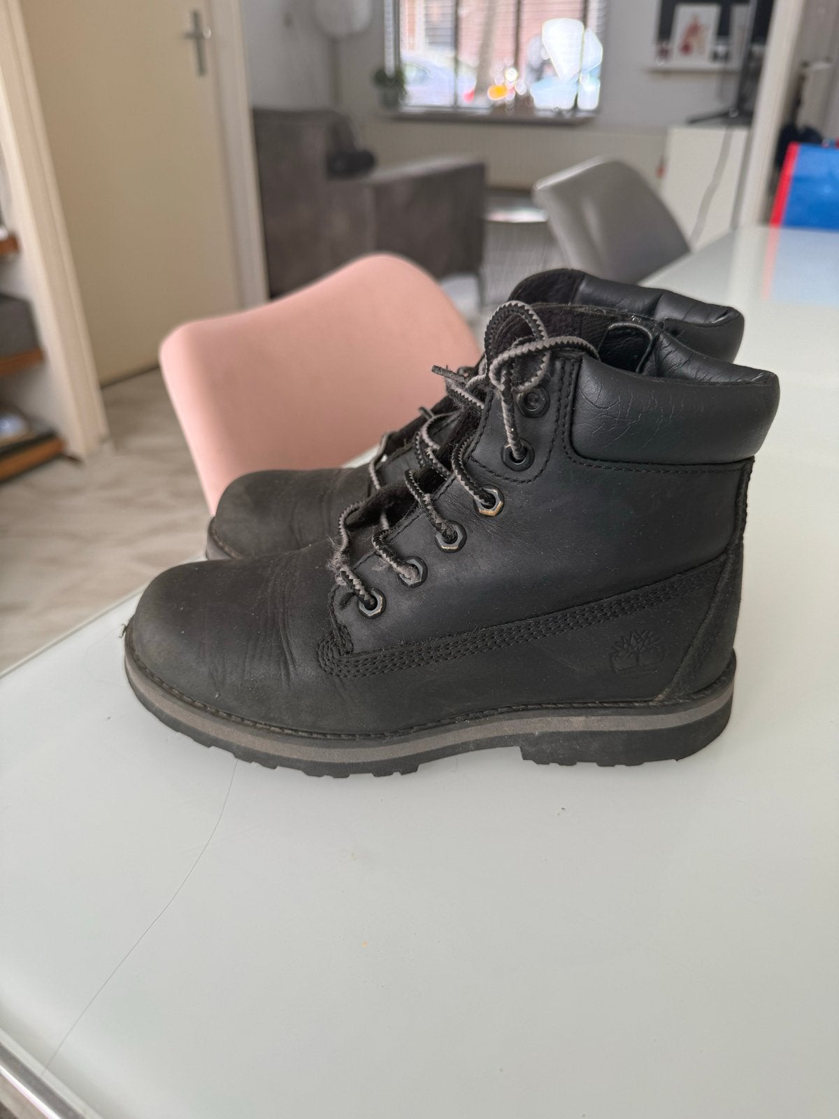 Zwarte Timberland laarzen voor kinderen  maat 34, Ophalen of Verzenden, Gebruikt, Jongen of Meisje, Laarzen