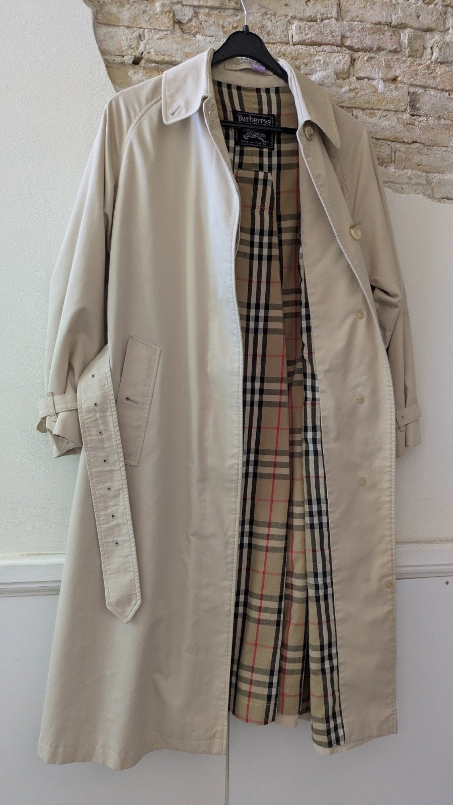 Vintage Burberrys trenchcoat, Maat 38/40 (M), Burberrys, Beige, Ophalen of Verzenden