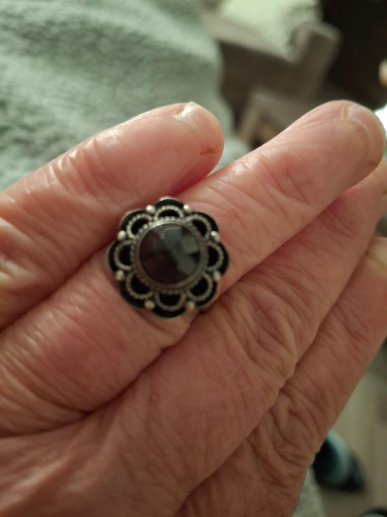 Antieke zilveren ring, Sieraden, Tassen en Uiterlijk, Antieke sieraden, Ophalen of Verzenden, Zilver, Ring