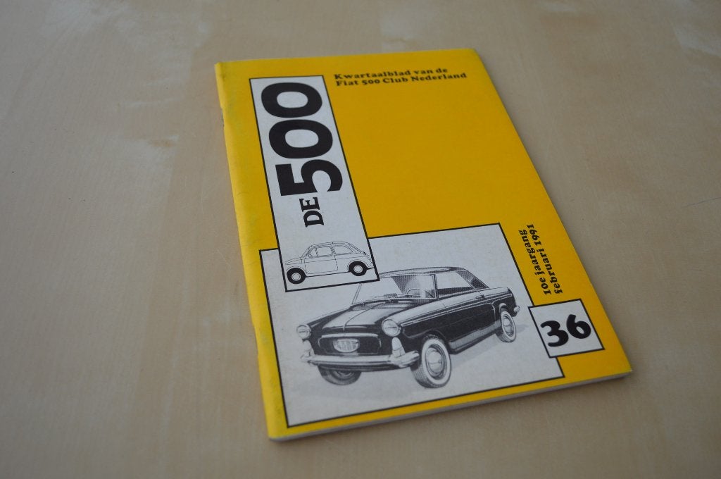 "De 500" — Kwartaalblad van de Fiat 500 Club Nederland, Ophalen of Verzenden, Overige merken