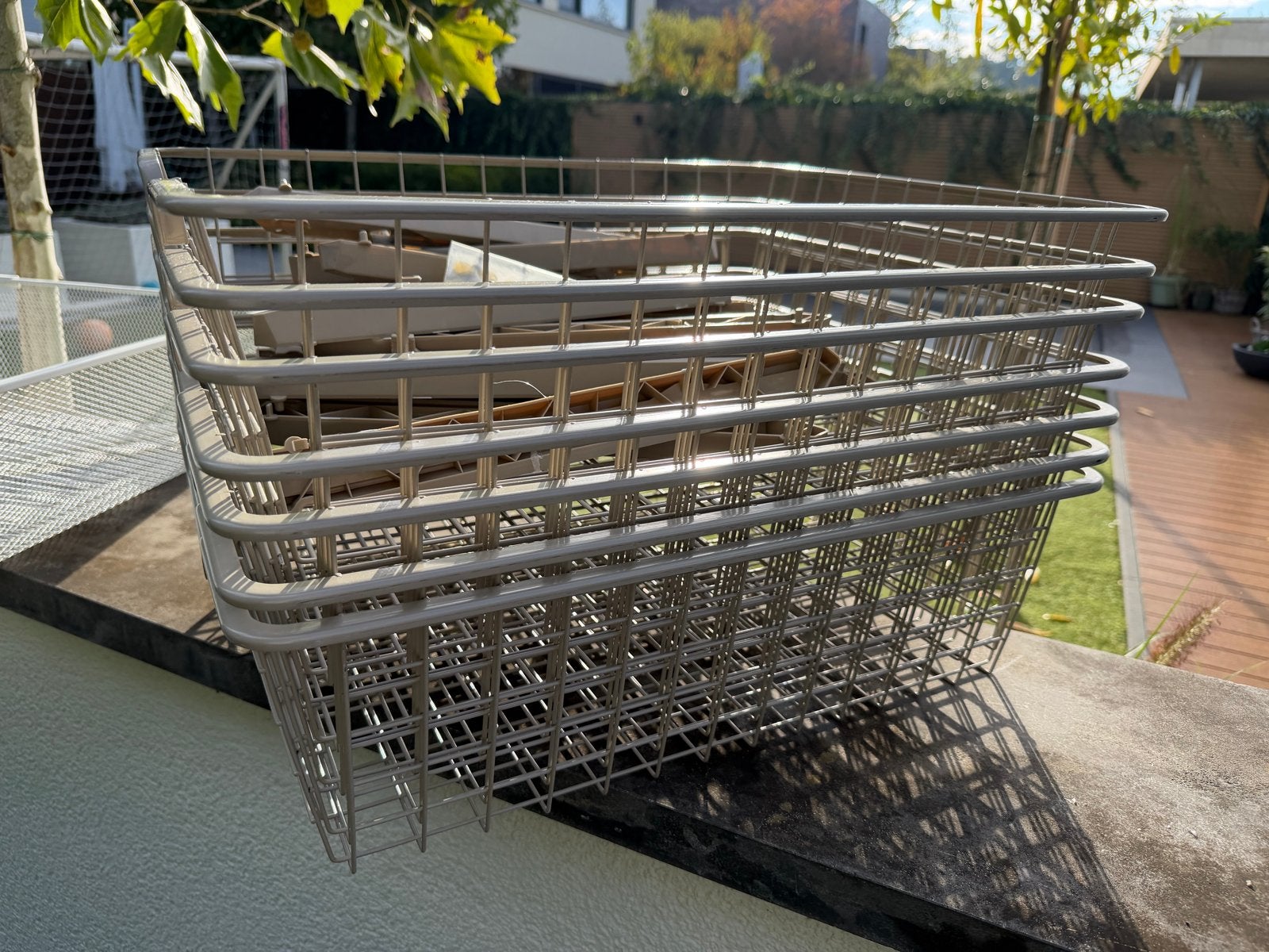 Set van 5 metalen opbergmanden - ikea pax, Huis en Inrichting, Ophalen, Mand, Met opbergruimte, Zo goed als nieuw