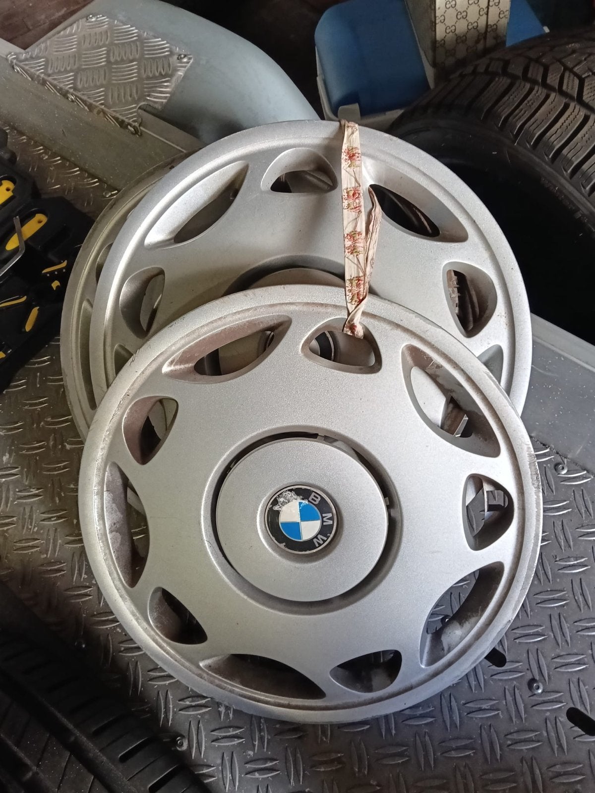 BMW wieldoppen - Set van 3, Auto diversen, Wieldoppen, Ophalen, Gebruikt