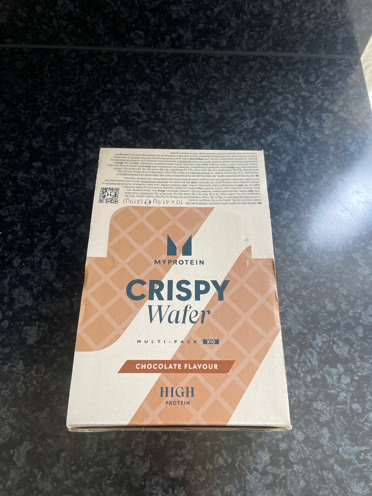 Myprotein Crispy Wafer Chocolade - 10x41g, Ophalen of Verzenden, Nieuw, Overige typen