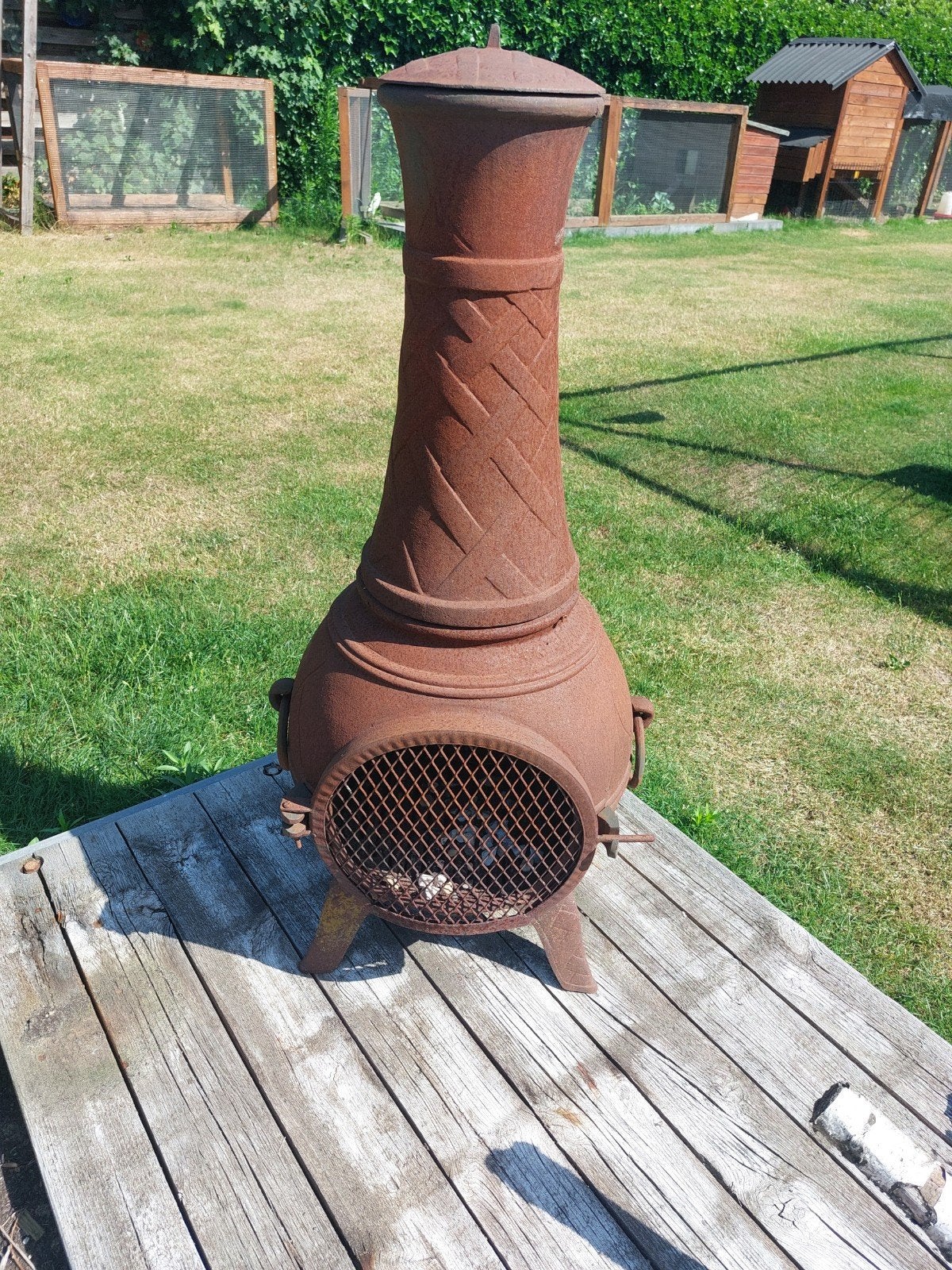 Rustieke gietijzeren vuurkorf, Tuin en Terras, Vuurkorven, Ophalen, Gebruikt, Vuurkorf