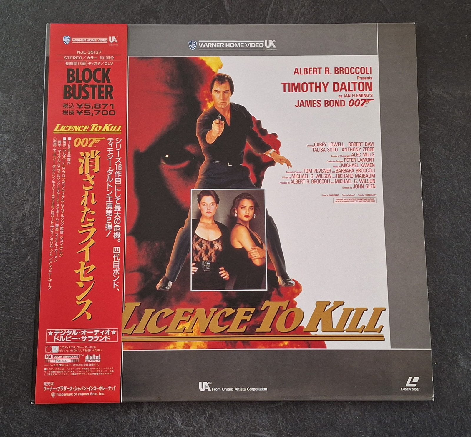 James Bond "007" Licence To Kill. 1990 Japan. (Laserdisc), Ophalen of Verzenden, Zo goed als nieuw, Overige formaten, Poprock