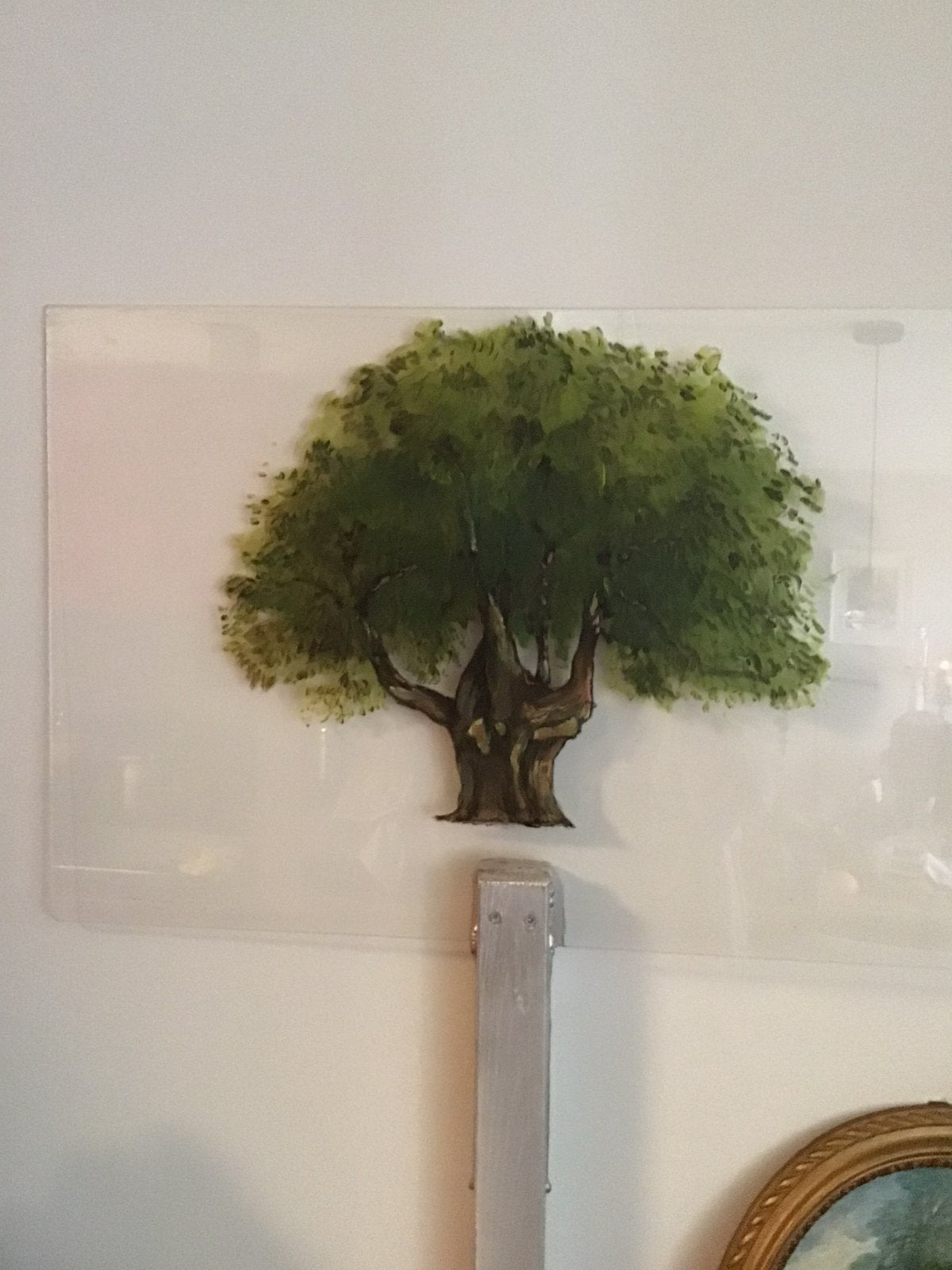 Olieverf schilderij Rob van Trier lindeboomTilburg op plexi, Ophalen, Olieverf