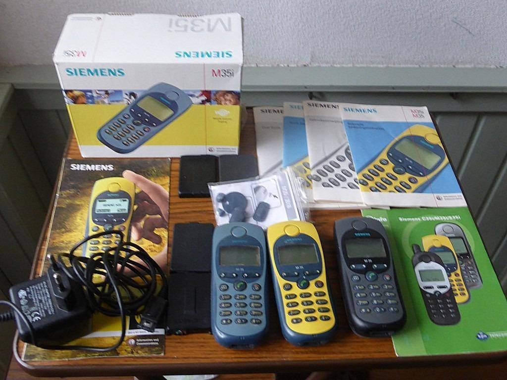 Siemens M35i gsm telefoon - 3 stuks - met toebehoren, Telecommunicatie, Mobiele telefoons | Siemens, Ophalen of Verzenden, Gebruikt