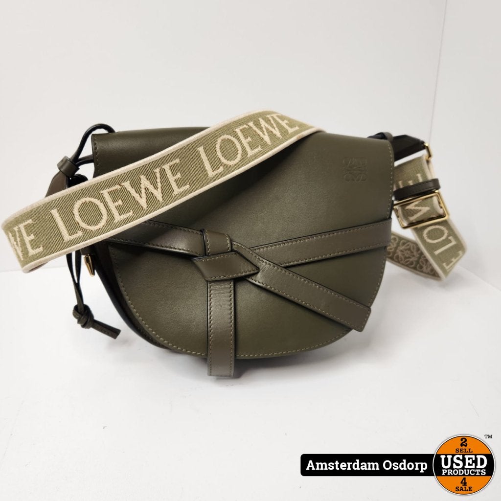 LOEWE Gate Small Bag Groen Kalfsleder | Nette staat, Flex Ltd., Zo goed als nieuw, https://flex.com/contact-us, Nobelstraat 10, 5807 GA Oostrum LB, Limburg, Nederland