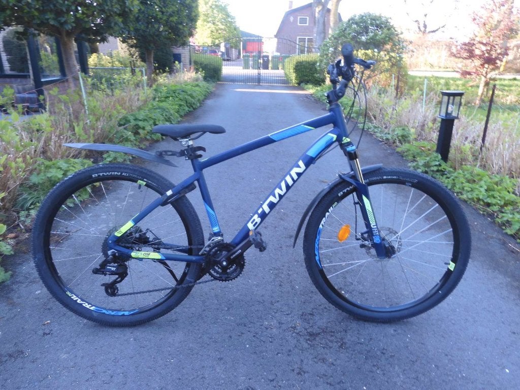 Stoere  27. 5"  B'twin Rockrider ST520 met 24 versnellingen, B'Twin, Heren, Niet ingevuld, Zo goed als nieuw