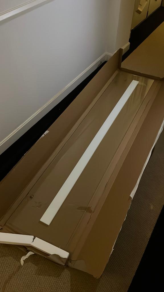GRATIS Douche wand /gladplaat 200 cm, Doe-het-zelf en Verbouw, Glas en Ramen, Ophalen, Zo goed als nieuw, Glasplaat, 160 cm of meer