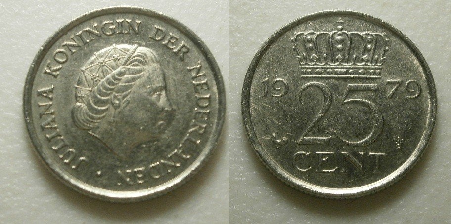 PD02602 Juliana 25 cent 1979, Ophalen of Verzenden, Koningin Juliana, 25 cent, Losse munt
