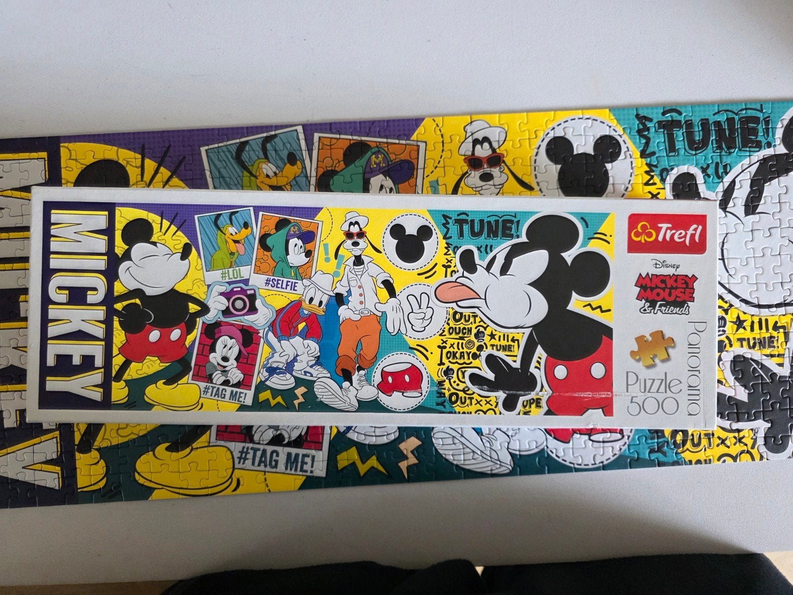 Disney Mickey Mouse Panorama Puzzel merk trefl 500 stukjes, Ophalen of Verzenden, 500 t/m 1500 stukjes, Zo goed als nieuw