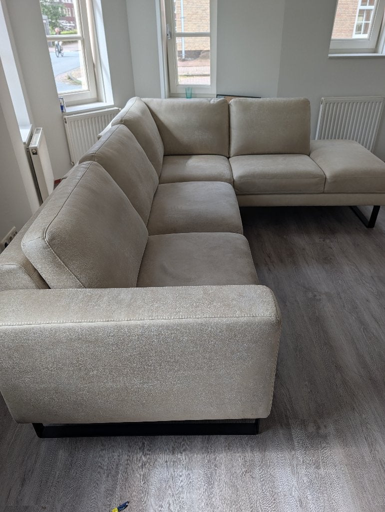 Montel Hoekbank met Loungegedeelte - Gebruikt, Ophalen, 250 tot 300 cm, Gebruikt, Hoekbank