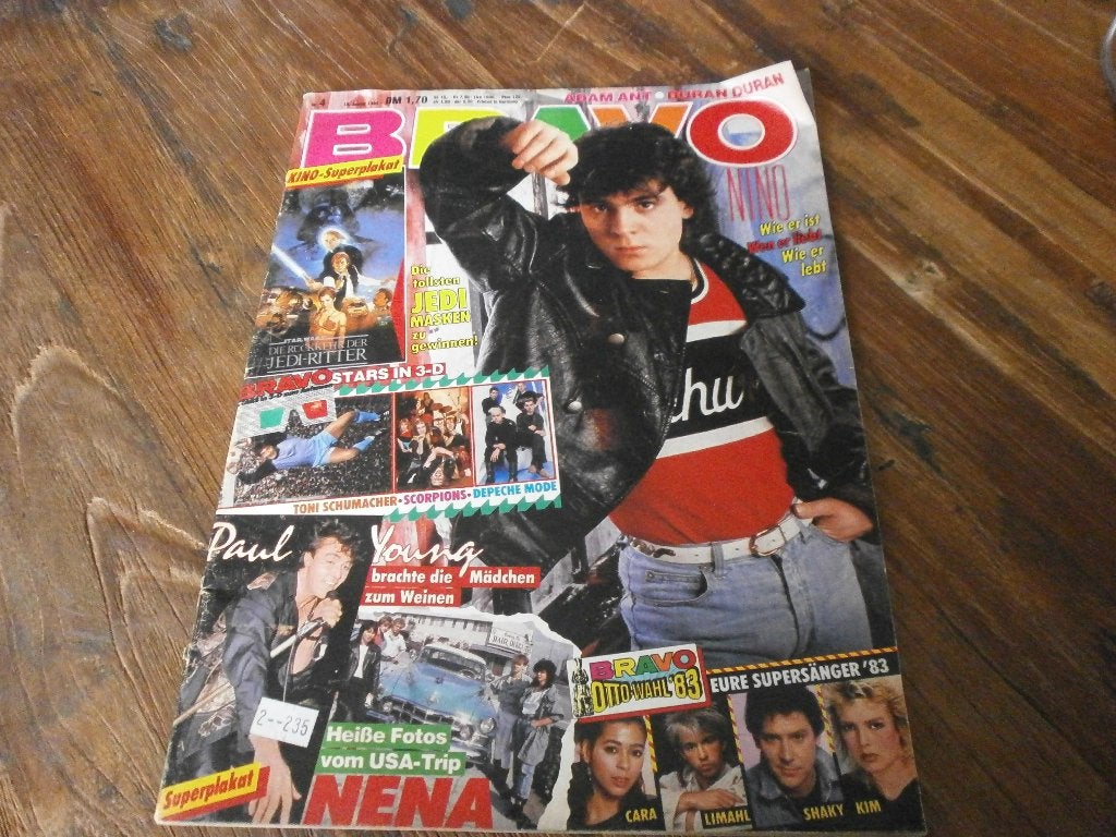 Duitse Bravo nr 4  van 18 januari 1984 met posters, Verzenden, Zo goed als nieuw, Muziek, Film of Tv